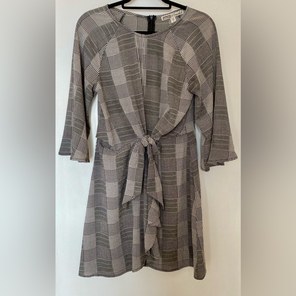 Gypsies & Moondust Black and White Plaid Dress